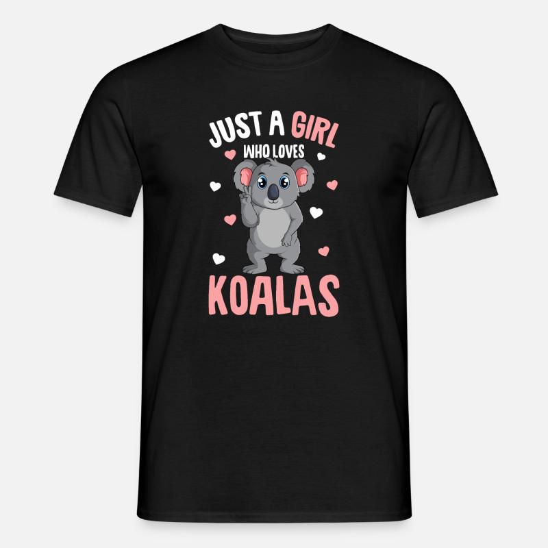 Koala Mädchen - Männer T-Shirt - Schwarz