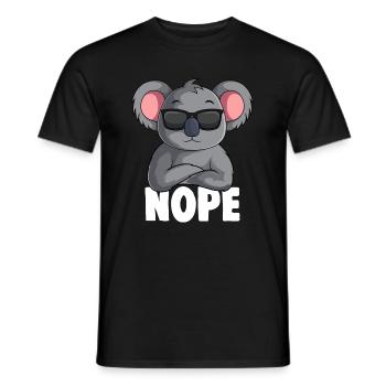 Koala Nope Koala Bear Children Girls Ladies - Men's T-Shirt - black - Front - AI Model Male 178 light (178cm)