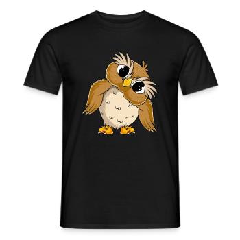 Eulen Liebhaber Mädchen Kinder Eule - Männer T-Shirt - Schwarz - Vorne - AI Model Male 178 light (178cm)
