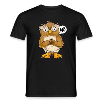 Eulen Nö Kinder Jungen Mädchen Eule - Männer T-Shirt - Schwarz - Vorne - AI Model Male 178 light (178cm)