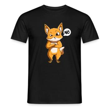 Fuchs Nö Kinder Mädchen Jungen Füchse - Männer T-Shirt - Schwarz - Vorne - AI Model Male 178 light (178cm)
