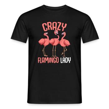 Flamingo ladies - Men's T-Shirt - black - Front - AI Model Male 178 light (178cm)