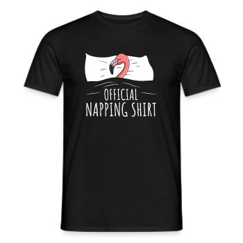 Chemise de nuit flamant rose - T-shirt homme - noir - Devant - AI Model Male 178 light (178cm)