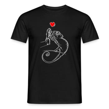 Caméléon Lézard Caméléon Dames Enfants - T-shirt homme - noir - Devant - AI Model Male 178 light (178cm)