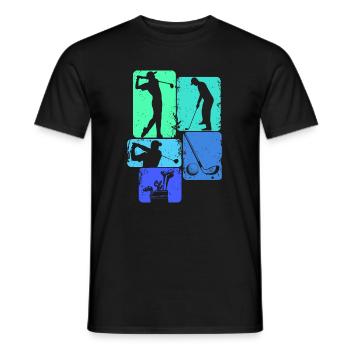 Golf Golfer Golfspieler Kinder Jungen - Männer T-Shirt - Schwarz - Vorne - AI Model Male 178 light (178cm)