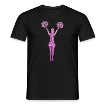 Cheerleader Cheerleading Girls Cheer - Men's T-Shirt - black - Front - AI Model Male 178 light (178cm)