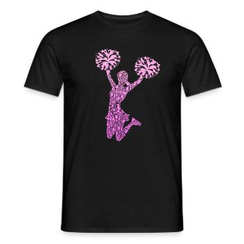 Cheerleading Cheerleader Girls Cheer - Men's T-Shirt - black - Front - AI Model Male 178 light (178cm)