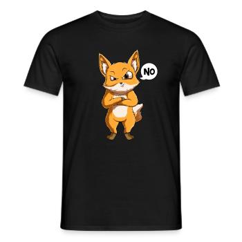 Fuchs Kinder Jungen - Männer T-Shirt - Schwarz - Vorne - AI Model Male 178 light (178cm)