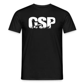 GSP German Pointer à poil court Chiens de chasse Wilsigns - T-shirt homme - noir - Devant - AI Model Male 178 light (178cm)