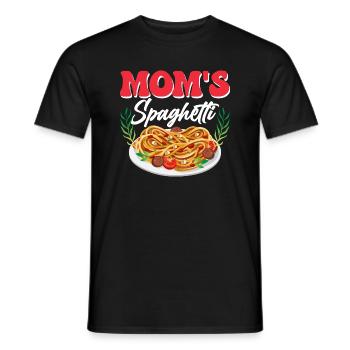 Mom's Spaghetti Italian Food Pasta Lover - Männer T-Shirt - Schwarz - Vorne - AI Model Male 178 light (178cm)