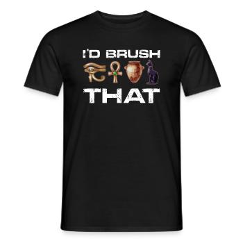 Id brush that Design pour un passionné d’archéologie - T-shirt homme - noir - Devant - AI Model Male 178 light (178cm)