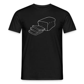 Kastenbrot Bread sliced - Men's T-Shirt - black - Front - AI Model Male 178 light (178cm)