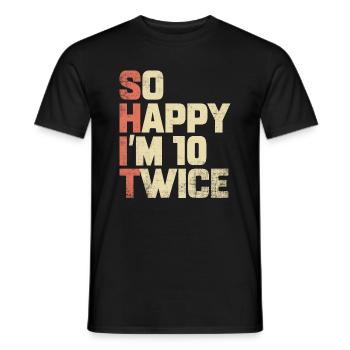 20. Geburtstag Geschenk 20 Jahre Geburtstagsspruch - Männer T-Shirt - Schwarz - Vorne - AI Model Male 178 light (178cm)