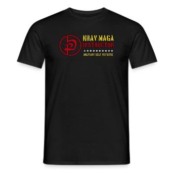 Krav Maga Instruktor Kampfkunst Verteidigung - Männer T-Shirt - Schwarz - Vorne - AI Model Male 178 light (178cm)