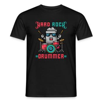 Drôle de Hard Rock Batteur Géologue - T-shirt homme - noir - Devant - AI Model Male 178 light (178cm)
