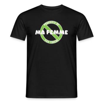 Das Eigentum meiner Frau, weiß - Männer T-Shirt - Schwarz - Vorne - AI Model Male 178 light (178cm)