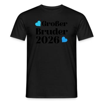 Großer Bruder 2026 Werdender Großer Bruder - Männer T-Shirt - Schwarz - Vorne - AI Model Male 178 light (178cm)