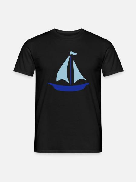 segelboot - boot - segeln - Männer T-Shirt - Schwarz