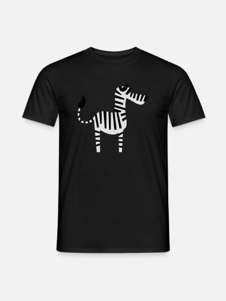 Stripy Zebra - Men's T-Shirt - black