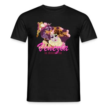 venezia - Männer T-Shirt - Schwarz - Vorne - AI Model Male 178 light (178cm)