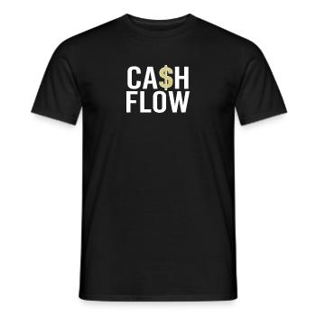 CASHFLOW - Männer T-Shirt - Schwarz - Vorne - AI Model Male 178 light (178cm)