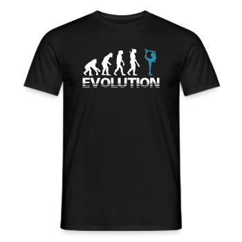 Evolution Figure Skating Ice - Männer T-Shirt - Schwarz - Vorne - AI Model Male 178 light (178cm)