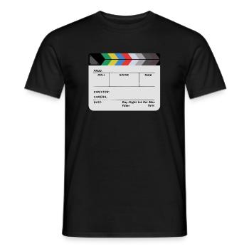 Conception de clap vierge - T-shirt homme - noir - Devant - AI Model Male 178 light (178cm)