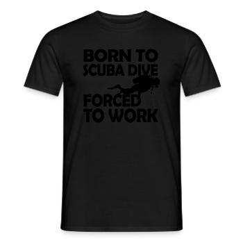 born to dive - Men's T-Shirt - black - Front - AI Model Male 178 light (178cm)