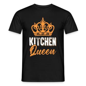 faire cuire la reine reine en disant - T-shirt homme - noir - Devant - AI Model Male 178 light (178cm)