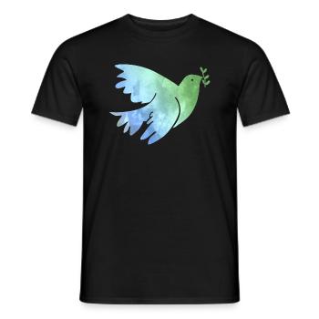 Colombes de paix Paix Paix Paix dans le monde Amour - T-shirt homme - noir - Devant - AI Model Male 178 light (178cm)