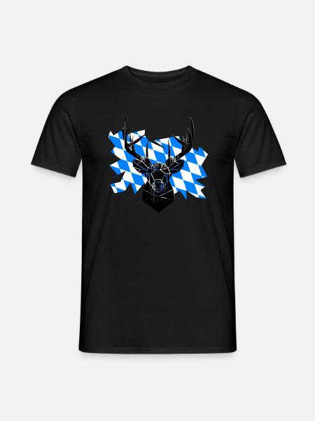 Land de Bavière Hirsch - T-shirt homme - noir