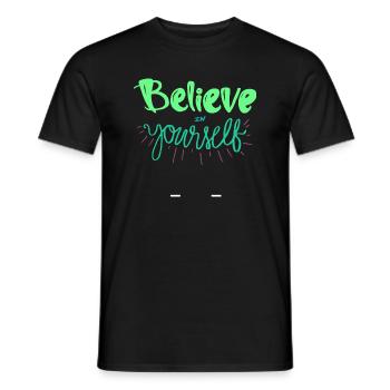 Motivation - Männer T-Shirt - Schwarz - Vorne - AI Model Male 178 light (178cm)