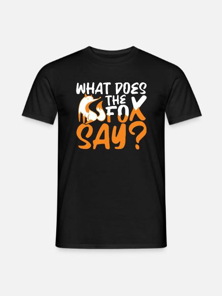 what does the fox say - Männer T-Shirt - Schwarz