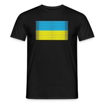 herz ukraine love kiew krim flagge valentin ukrain - Männer T-Shirt - Schwarz - Vorne - AI Model Male 178 light (178cm)