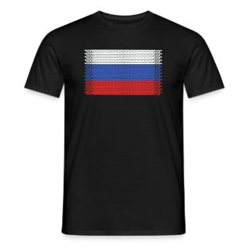 herz russland fahne moskau russia style russian - Männer T-Shirt - Schwarz - Vorne - AI Model Male 178 light (178cm)