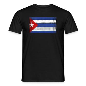 coeur amour cuba cuban drapeau cubain style cubain - T-shirt homme - noir - Devant - AI Model Male 178 light (178cm)