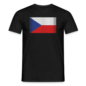 coeur tchèque tchèque prague tchèque praha - T-shirt homme - noir - Devant - AI Model Male 178 light (178cm)