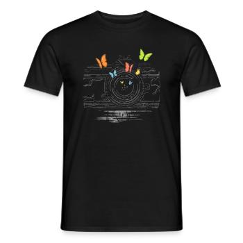 In the objective - Men's T-Shirt - black - Front - AI Model Male 178 light (178cm)
