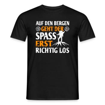 Bergsteiger Wanderer Bergsteigen - Männer T-Shirt - Schwarz - Vorne - AI Model Male 178 light (178cm)