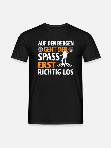 Bergsteiger Wanderer Bergsteigen - Männer T-Shirt - Schwarz