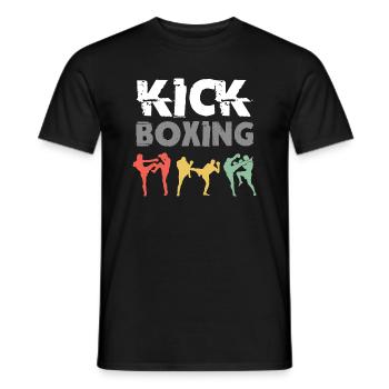 Kickboxing Fighting Kickboxer Fighter Sports - Men's T-Shirt - black - Front - AI Model Male 178 light (178cm)