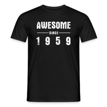Awesome -since- 1959 - Men's T-Shirt - black - Front - AI Model Male 178 light (178cm)