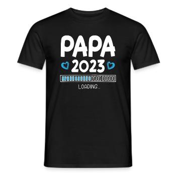 Papa 2023 Grossesse de chargement - T-shirt homme - noir - Devant - AI Model Male 178 light (178cm)