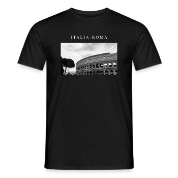 LUXURY - ITALIA - Männer T-Shirt - Schwarz - Vorne - AI Model Male 178 light (178cm)