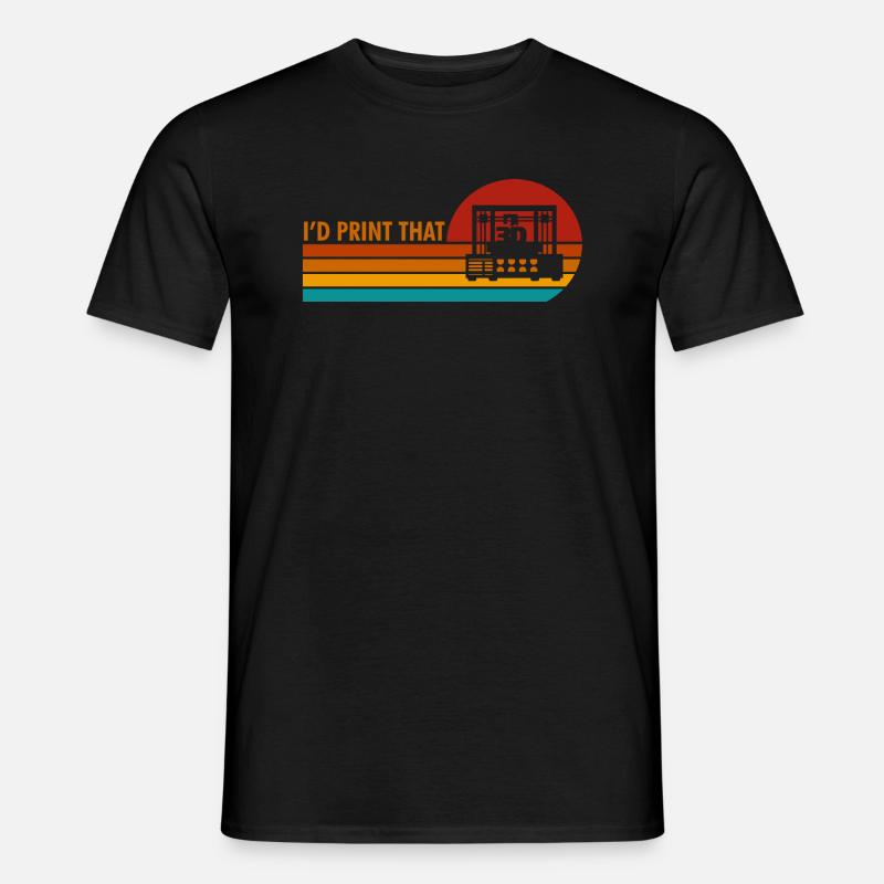 3D Printing Computer Aided Design - Männer T-Shirt - Schwarz