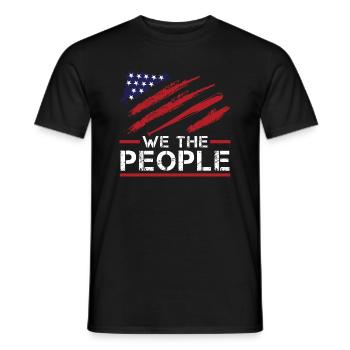 American Flag Baseball Bat - Männer T-Shirt - Schwarz - Vorne - AI Model Male 178 light (178cm)