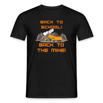 Back to school! Back to the mine! - T-shirt homme - noir - Devant - AI Model Male 178 light (178cm)