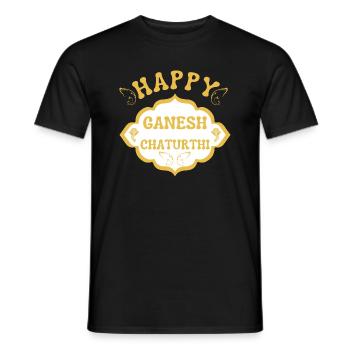 Happy Ganesh Chaturthi Hidouisme - T-shirt homme - noir - Devant - AI Model Male 178 light (178cm)