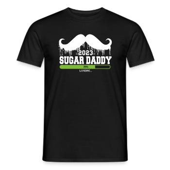 Sugar daddy 2023 loading Geschenk Geschenkidee - Männer T-Shirt - Schwarz - Vorne - AI Model Male 178 light (178cm)