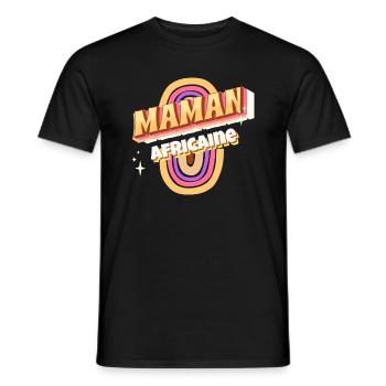 Maman Africaine - T-shirt homme - noir - Devant - AI Model Male 178 light (178cm)